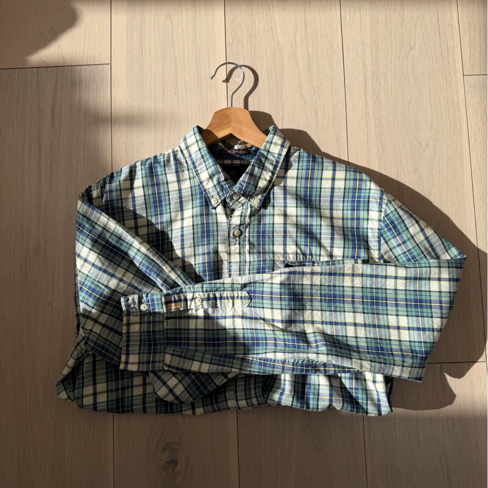 [Scotch & Soda] Blue, Yellow, White Plaid Casual Button Down Shirt